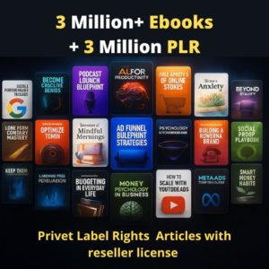 3 Million+ Ebooks + 3 Million PLR