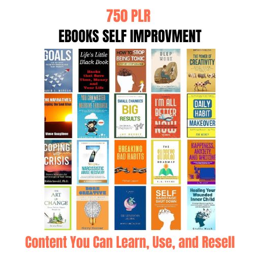 EBOOKS Self Improvement Bundle/750 Digital Books With Resell Rights/Ebook Bundle