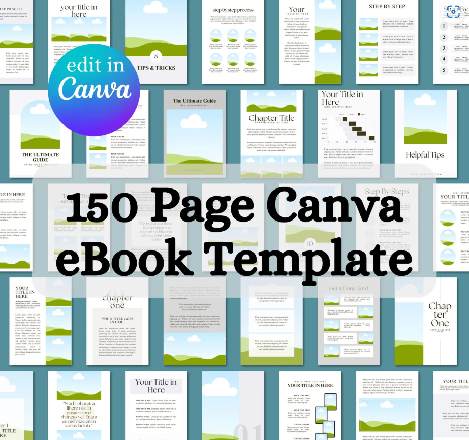 Canva eBook Template, Course WorkBook Template
