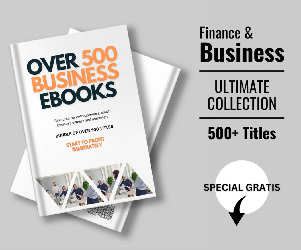 PLR Over 500 Premium Business eBooks Pack Collection + GRATIS Business Emails Pack